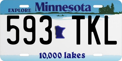 MN license plate 593TKL