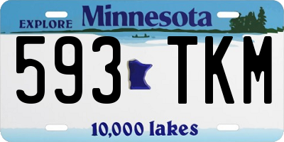 MN license plate 593TKM