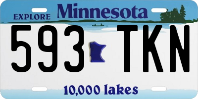 MN license plate 593TKN