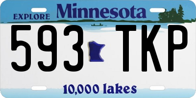 MN license plate 593TKP