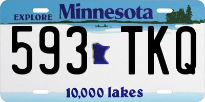 MN license plate 593TKQ
