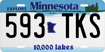MN license plate 593TKS