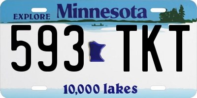 MN license plate 593TKT