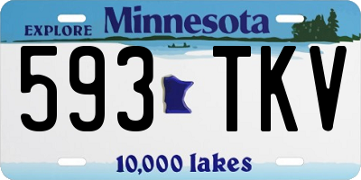 MN license plate 593TKV
