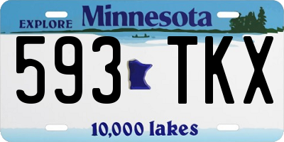 MN license plate 593TKX