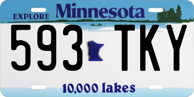 MN license plate 593TKY