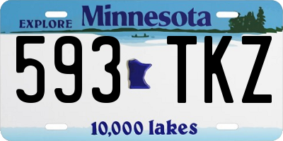 MN license plate 593TKZ