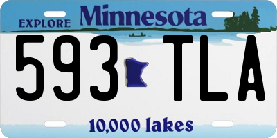 MN license plate 593TLA