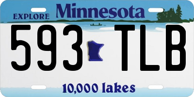MN license plate 593TLB