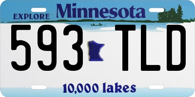 MN license plate 593TLD