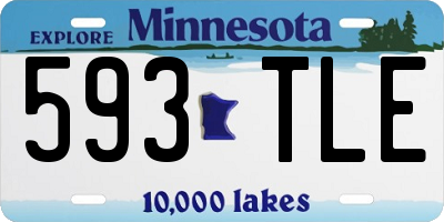 MN license plate 593TLE