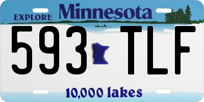 MN license plate 593TLF