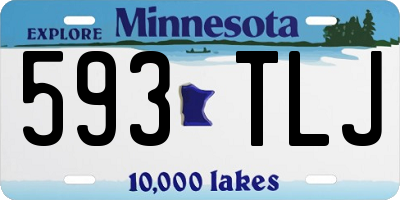 MN license plate 593TLJ