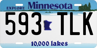 MN license plate 593TLK