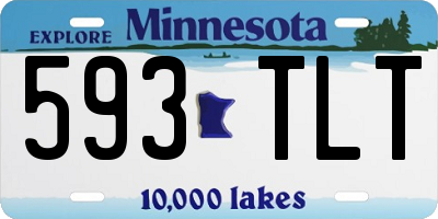 MN license plate 593TLT