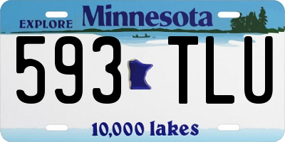 MN license plate 593TLU