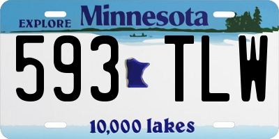 MN license plate 593TLW