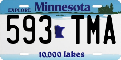 MN license plate 593TMA