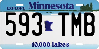 MN license plate 593TMB