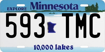 MN license plate 593TMC