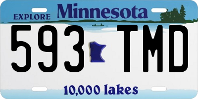 MN license plate 593TMD