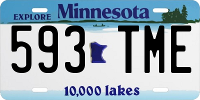 MN license plate 593TME