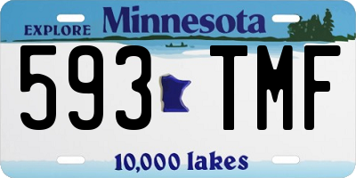 MN license plate 593TMF
