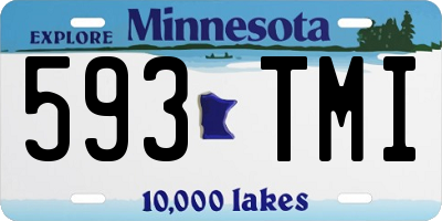 MN license plate 593TMI
