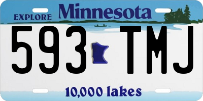 MN license plate 593TMJ