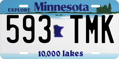 MN license plate 593TMK