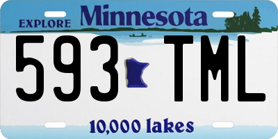 MN license plate 593TML