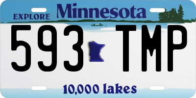 MN license plate 593TMP