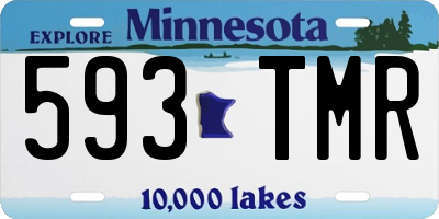 MN license plate 593TMR