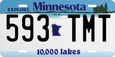 MN license plate 593TMT