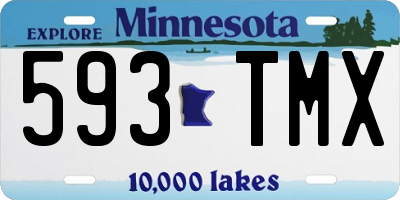 MN license plate 593TMX