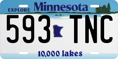 MN license plate 593TNC