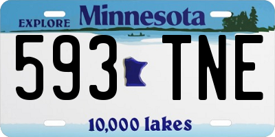 MN license plate 593TNE