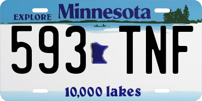 MN license plate 593TNF