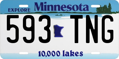 MN license plate 593TNG