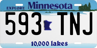 MN license plate 593TNJ