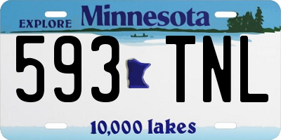 MN license plate 593TNL