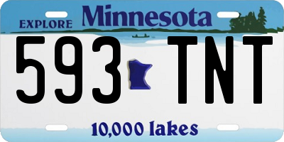 MN license plate 593TNT