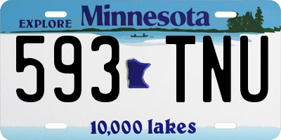 MN license plate 593TNU