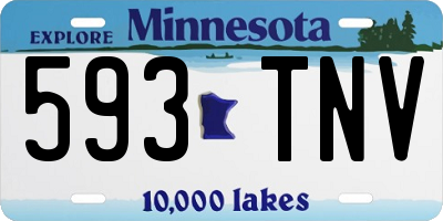 MN license plate 593TNV