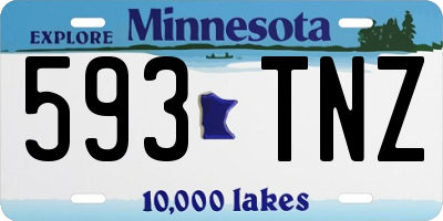 MN license plate 593TNZ