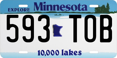MN license plate 593TOB
