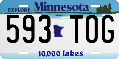 MN license plate 593TOG