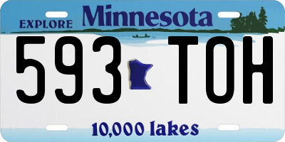MN license plate 593TOH