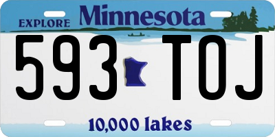 MN license plate 593TOJ
