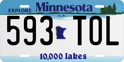 MN license plate 593TOL